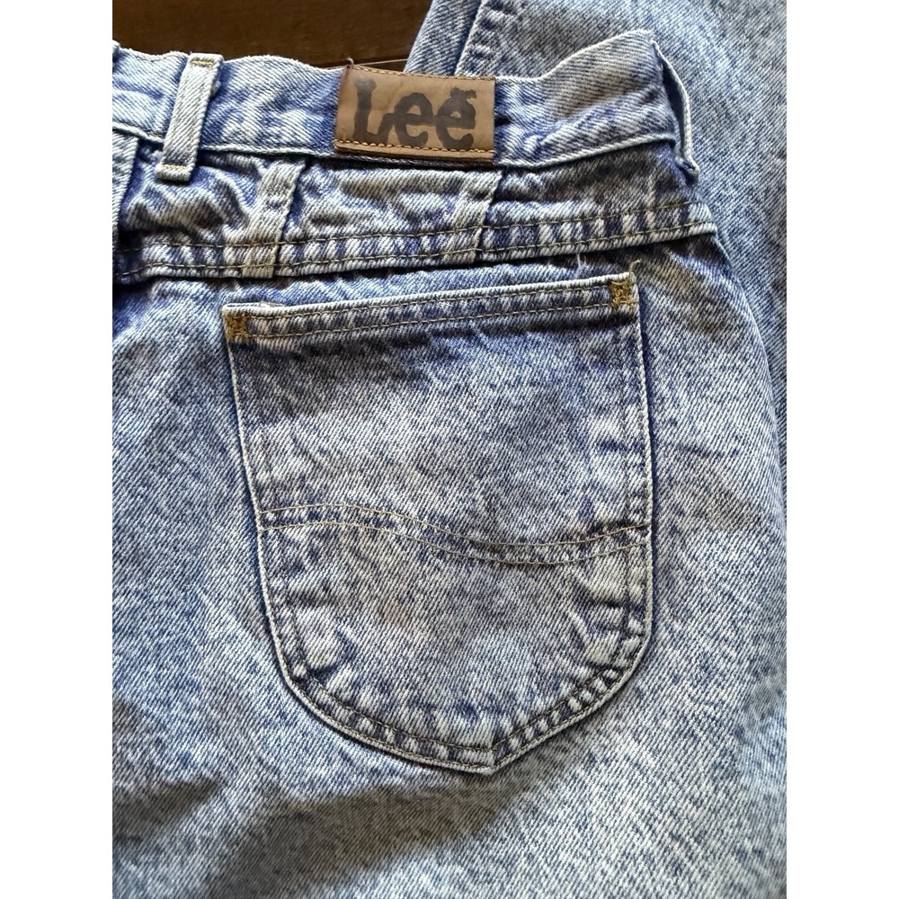 Lee Jeans Women's 16 Medium (Fits 12) Vintage Acid Wash High Rise Mom Jeans - Picture 11 of 13